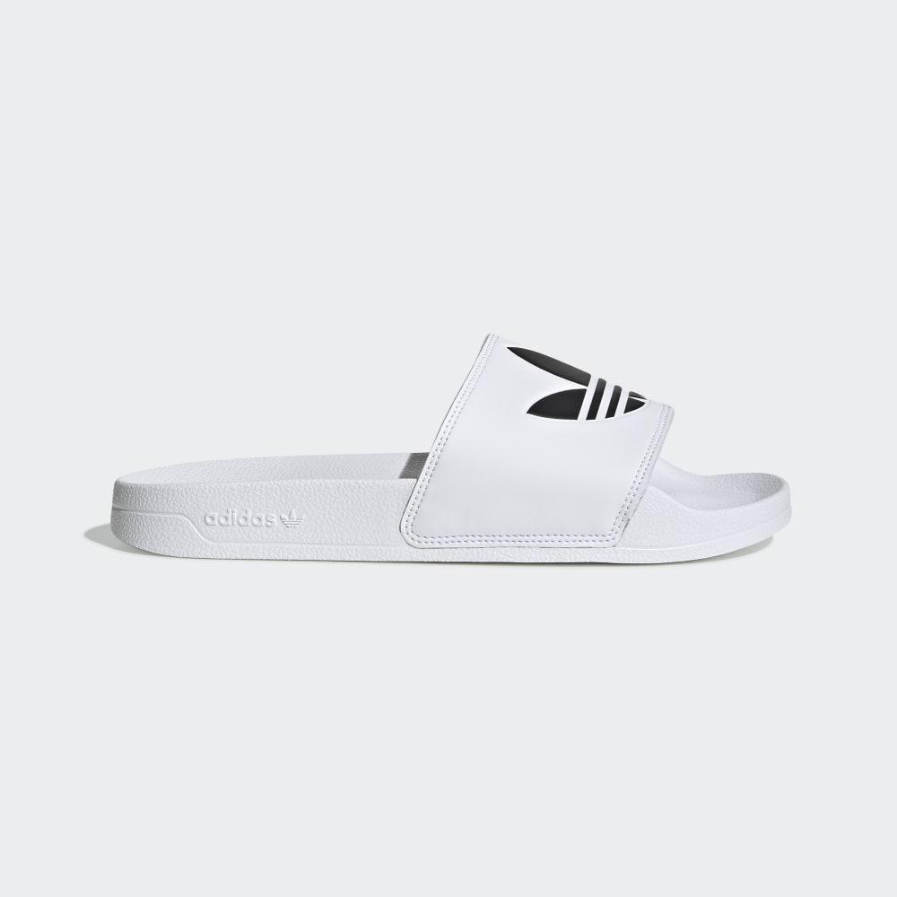 Adidas Men's Adilette Lite Slides White/Black Ireland FU8297